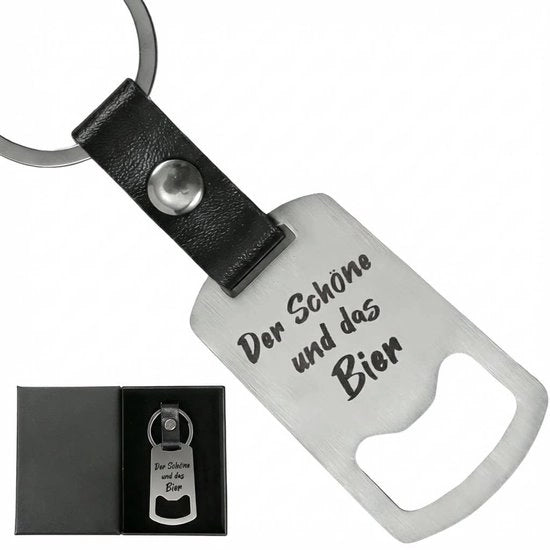 Apri-birra personalizzata - Apri-birra metallico - Regalo per gli amanti del birra - Compleanno/Natale - Compatta e pratica - Slogan creativo inciso - Apri-birra