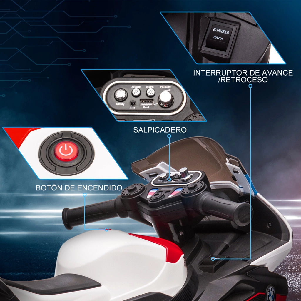 Moto Elettrica per Bambini ¨C Zephmum ¨C Rosso 82.5x42x54 cm