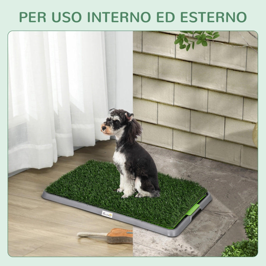 Toilette per Cani con Prato Finto ¨C zephmum ¨C Erba di Ricambio, Vassoio, 67x41cm