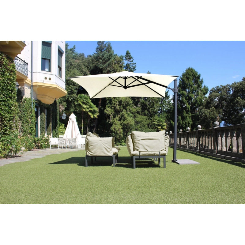 Ombrellone a palo laterale Trend R300x200 cm Made in Italy - Bianco