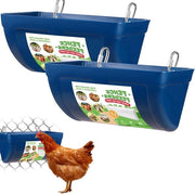 Pannello di Cattura per Polli e Capre - Contenitore Cibo e Acqua per Uccelli da Cottura - Set da 2