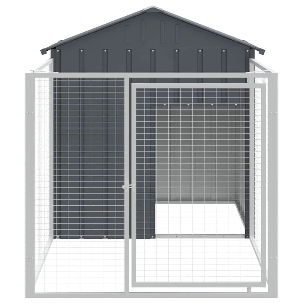 Cuccia per cani con recinto 117 x 201 x 123 cm antracite 02_0043468