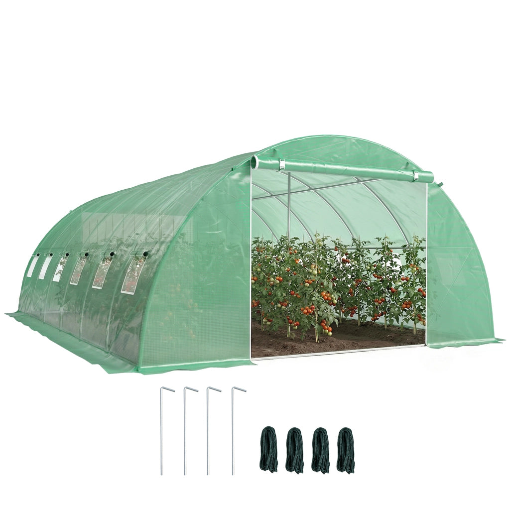 Serra Tunnel da Giardino ¨C Xylo ¨C Struttura Acciaio Galvanizzato 395x595x199cm Verde