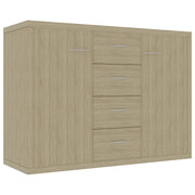 Buffet credenza cassettiera armadio mobile contenitore organizer cucina soggiorno rovere Sonoma 88 x 30 x 65 cm legno ingegnerizzato marrone 02_0031725