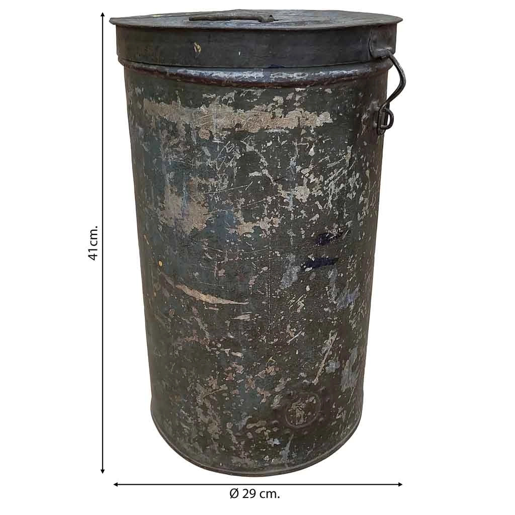 Baule in metallo artigianale 29x29x41h cm