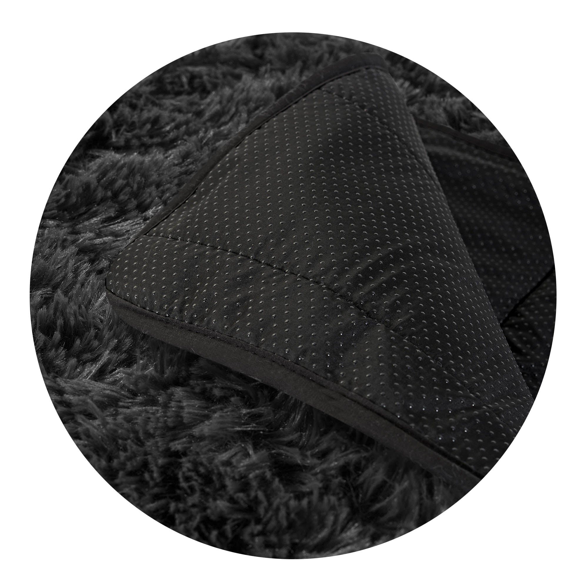 AIO FACTORY 80x120 cm TAPPETO SHAGGY ANTISCIVOLO Nero - Tappeto morbido