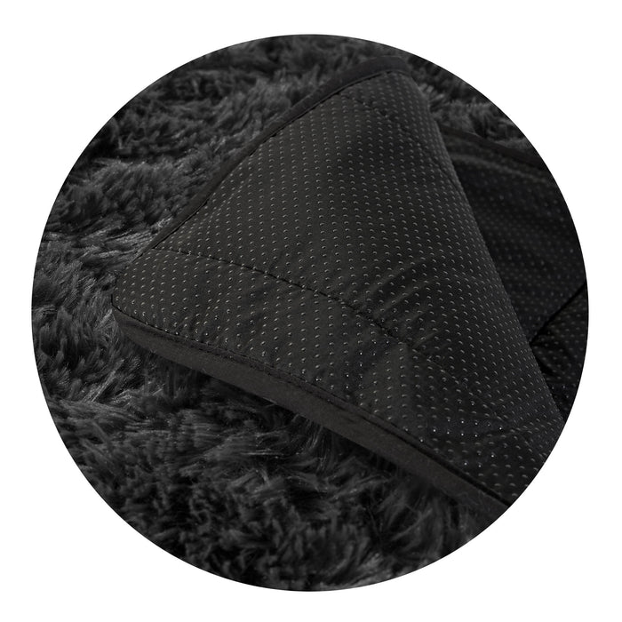 AIO FACTORY 80x120 cm TAPPETO SHAGGY ANTISCIVOLO Nero - Tappeto morbido