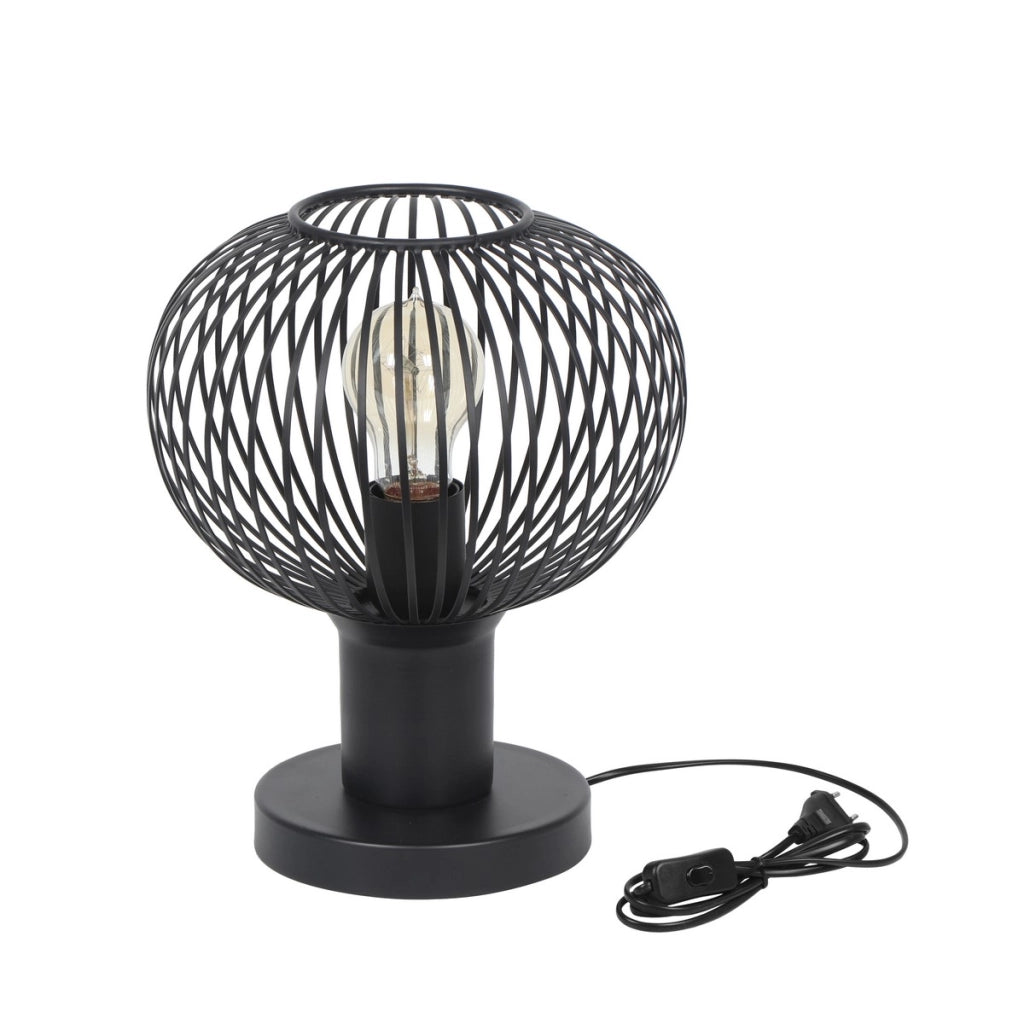 Lampada tavolo loft nera sfera Ø23 E27-10W GILA-Trio