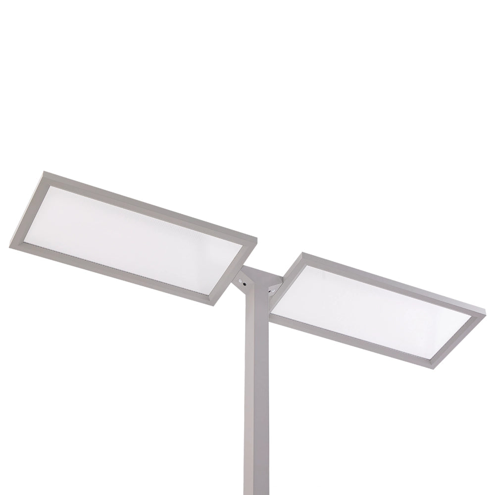 Lampada da terra a LED in metallo argentato con sensore di movimento soggiorno camera da letto stile moderno