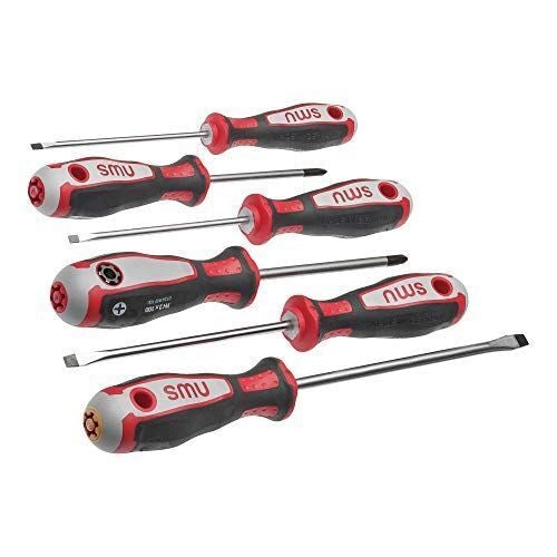 NWS 668789 094-7 Set di Cacciaviti 7 Pezzi con Impugnatura Ergonomica Multicomponente e Punte in Acciaio al Cromo-Molibdeno-Vanadio colore Nero