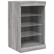 Buffet credenza cassettiera armadio mobile contenitore organizer per cucina soggiorno salotto con luci LED Sonoma 41 x 37 x 67 cm grigio 02_0030075