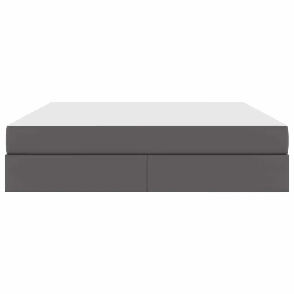 Letto con contenitore e materasso 2 pcs Grigio Pelle 3399622