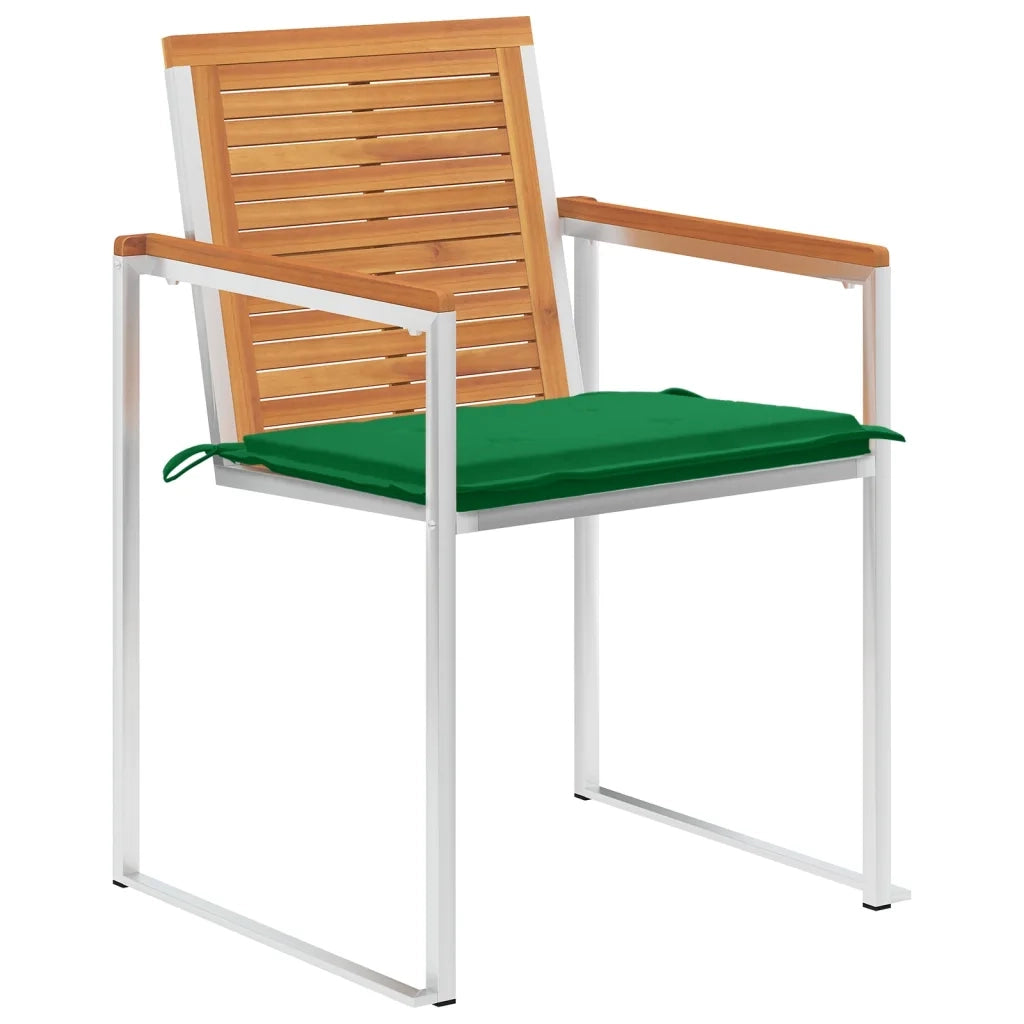 Sedie da Giardino con Cuscini 8 pz in Legno Massello di Acacia cod mxl 76321
