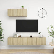 Mobili Porta TV 3 pz Rovere Sonoma in Legno Multistrato 3079016