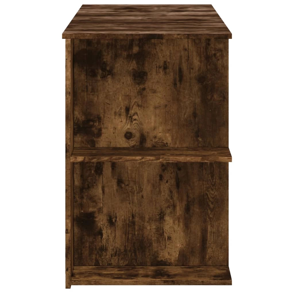 Scrivania da ufficio postazione di lavoro mobile per computer studio rovere affumicato 140 x 50 x 75 cm legno ingegnerizzato marrone 02_0023578