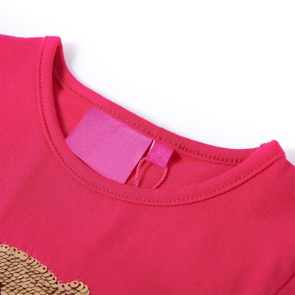 Maglietta da Bambina a Maniche Lunghe Fucsia 92cod mxl 117193
