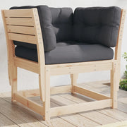 Divano Giardino con Braccioli con Cuscini-Sofa da Giardino-Divanetto da esterno Legno Massello Pino