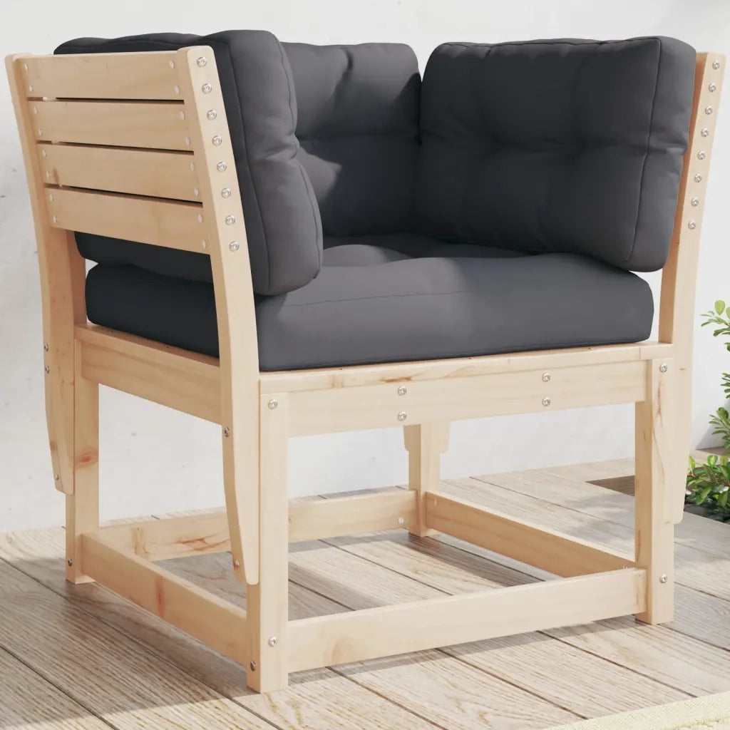 Divano Giardino con Braccioli con Cuscini-Sofa da Giardino-Divanetto da esterno Legno Massello Pino