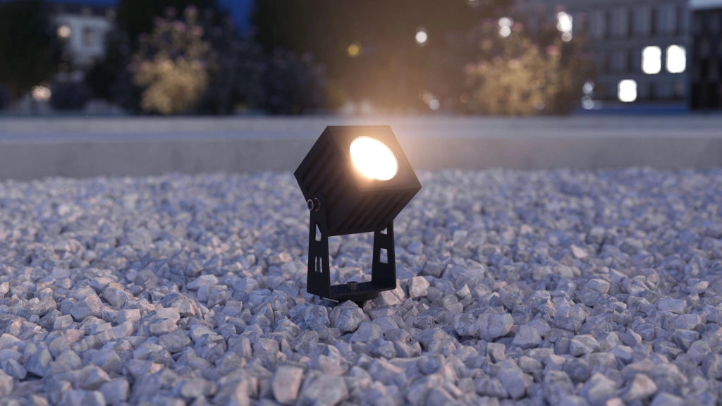 Zas Proiettore LED da Esterno Mini Round 3W 2200K Finitura Corten in Alluminio ad Alta Efficienza per Illuminazione Architetturale e Giardino