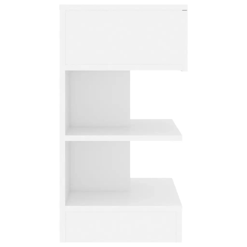 Comodino | Armadio da Notte | Mobiletto da notte Bianco 40x35x65 cm in Truciolato