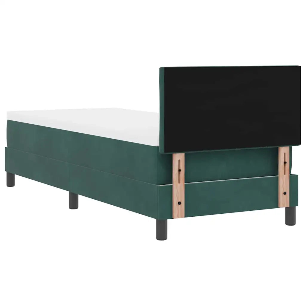 Letto a Sorgente LED con led Verde Scuro 80 x 200 cm Velluto 3342683