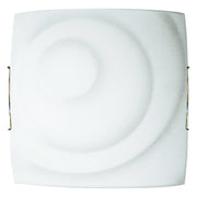 PLAFONIERA CHIARA E27 30X30CM BIANCA IN VETRO CON