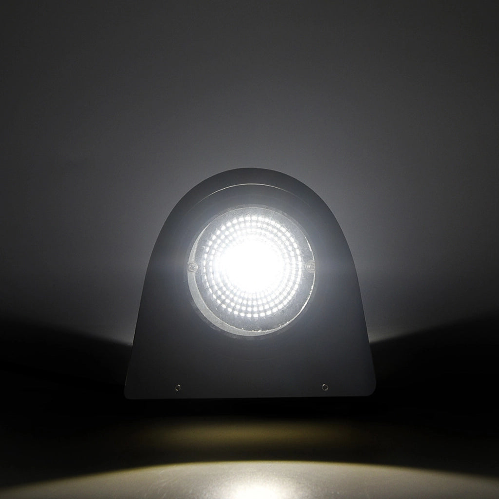 APPLIQUE LED DA PARETE 2x7W GRIGIO CON DOPPIA EMISSIONE A LUCE NATURALE - DESIGN CILINDRICO E ALTA EFFICIENZA ENERGETICA PER ESTERNI