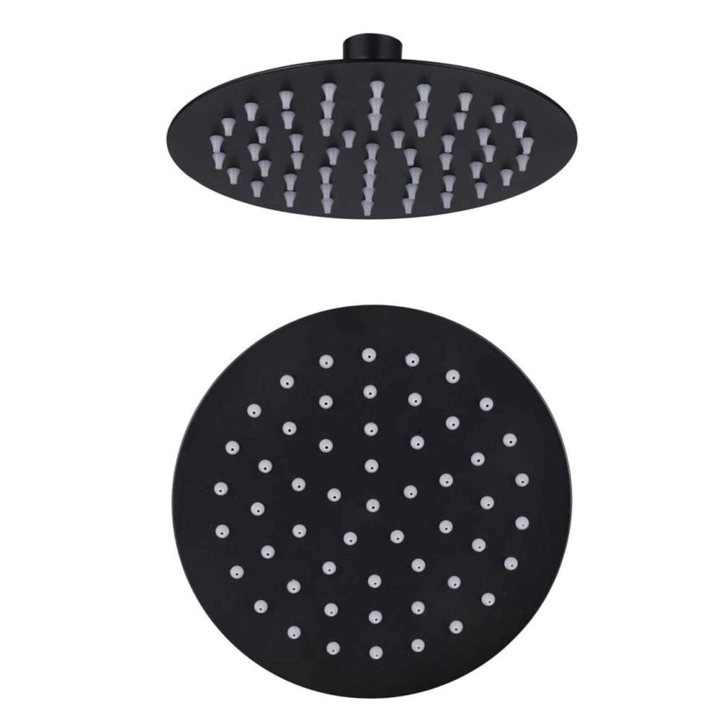 Sined Soffione Tondo 20 Nero Soffione Rotondo Nero Opaco 8 Pollici