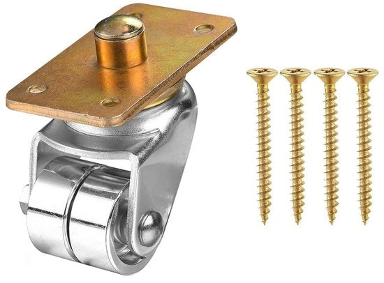 Pomelli per mobili a rotazione 360 gradi - Zoccoli pieghevoli - Materiale in acciaio di alta qualità - Duraturo - Resistente all'ossidazione - Inclusi viti - Pomelli per mobili