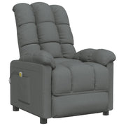 Poltrona Massaggiante | Sedia Relax Grigio Scuro in Tessuto