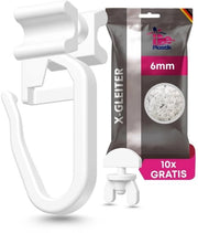 Gigli per tende 100 pezzi - Silenziosi - Resistenti alla lavatrice - Per corda 6 mm - Dimensioni standard - Innovativi e sostenibili - Attacchi per tende