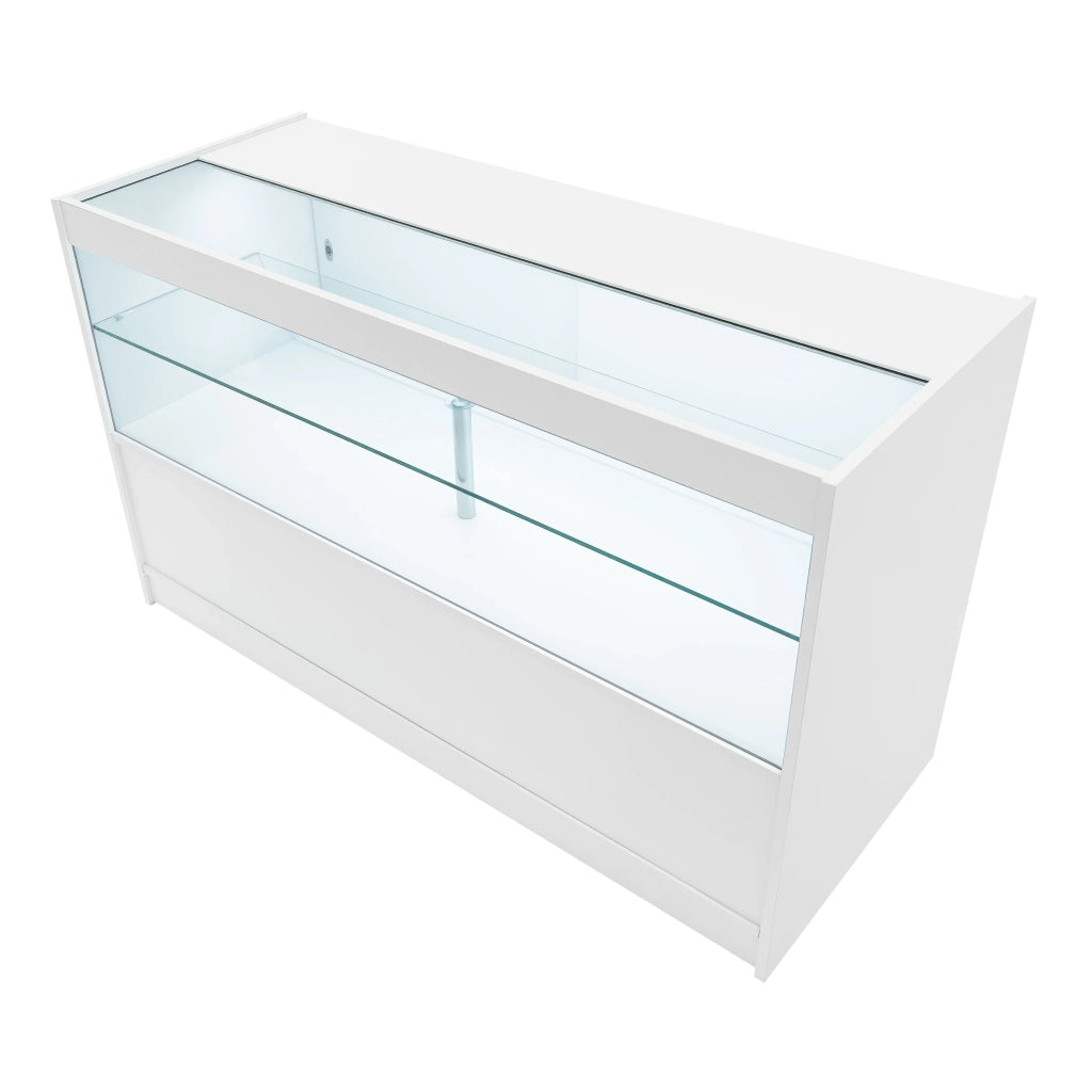 Set Banconi Negozi Bianco Phoenix LED C1500 CM60 TB60 con Serrature e Vetrina