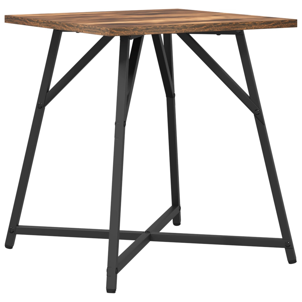 Tavolino 2 pz Rovere Affumicato in Legno Ingegnerizzato e Metallo