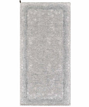 Tappeto moderno DUBLINO GRIGIO elegante cornice tinta unita, tappetino bagno multiuso lavabile antiscivolo cm.55x80