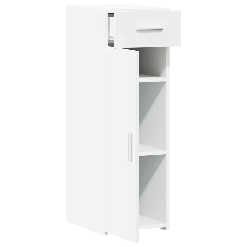 Credenza-Buffet-Armadio da cucina Bianca 30x42,5x93 cm in Legno Multistrato