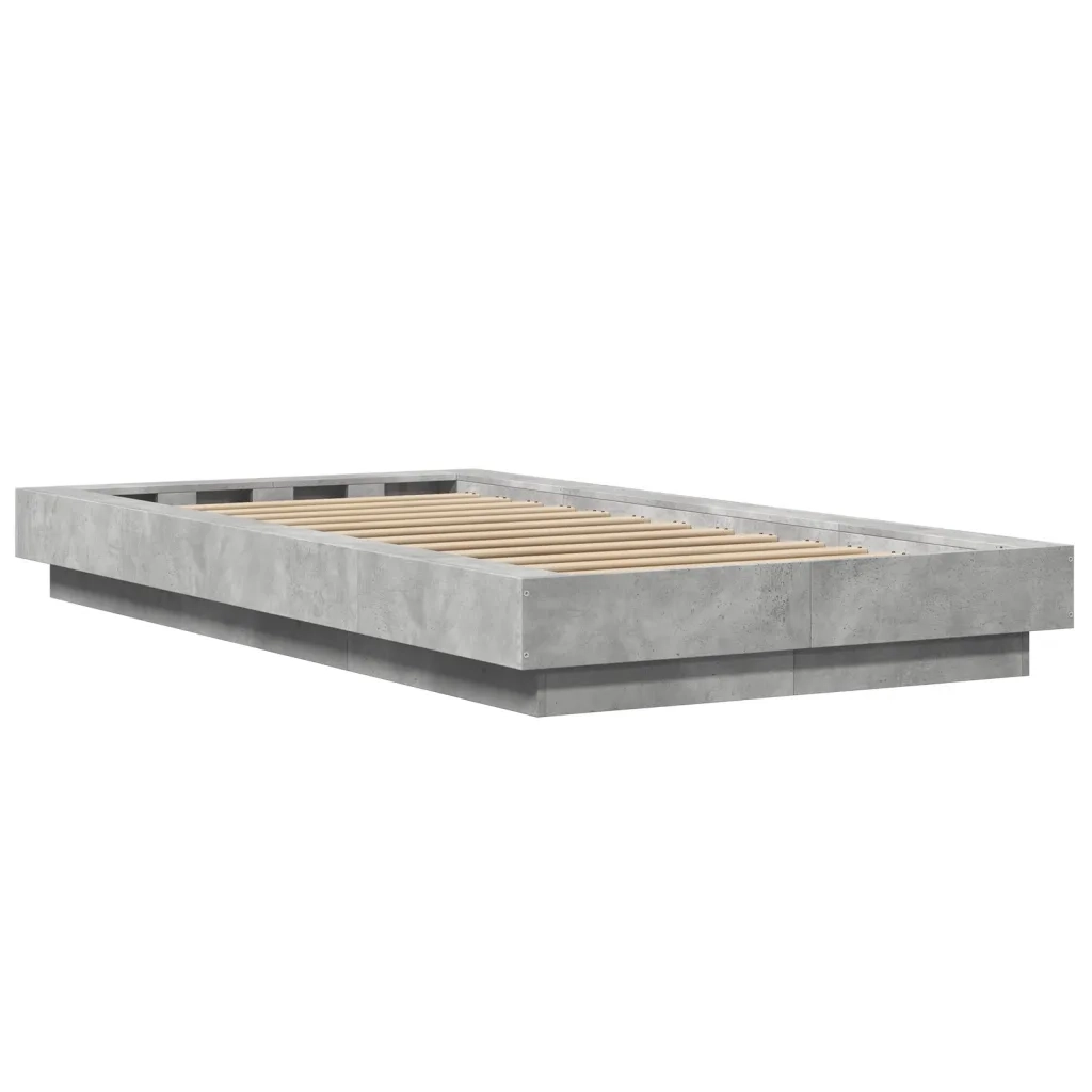 Giroletto Luci LED Grigio Cemento 90x200cm in Legno Multistrato 3281122