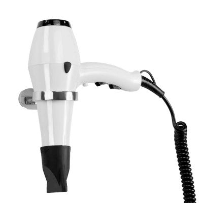 Asciugacapelli phon a pistola 1800W uso hotel in ABS bianco
