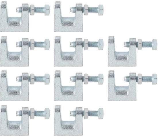 Set di viti di supporto a 10 pezzi - M8 viti - viti a gomito - fissaggio di tubi - condotte di ventilazione - tubi di irrigazione - viti in metallo di alta qualità