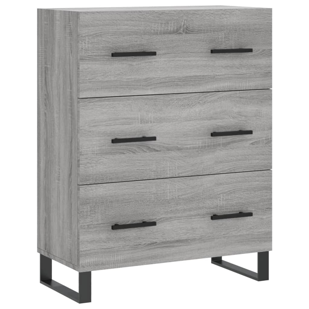 Buffet credenza cassettiera armadio mobile contenitore organizer cucina soggiorno Sonoma 69,5 x 34 x 90 cm legno ingegnerizzato grigio 02_0036488