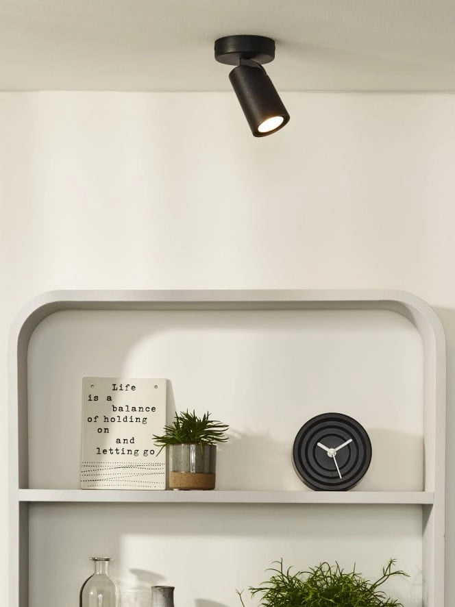 Lucide Xyrus faretto da soffitto nero GU10 5W 2200-3000K