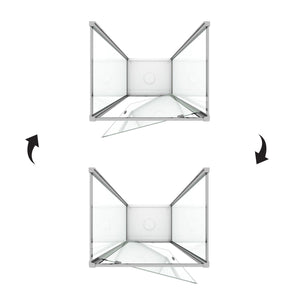 Box Doccia 3 Lati 90x100x90 cm 1 Anta Battente in Cristallo Trasparente 6mm H198 Fosterberg Aalborg Trio