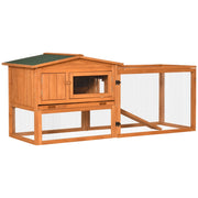 Gabbia per conigli 2 piani con telaio in legno ¨C zephmum ¨C 156x58x68 cm