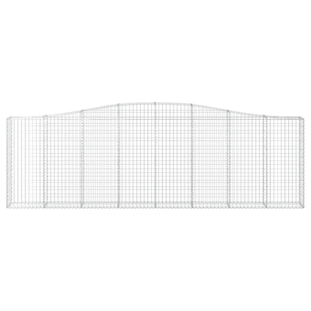 Cesti Gabbioni ad Arco 6 pz 400x30x120/140 cm Ferro Zincato 3145843