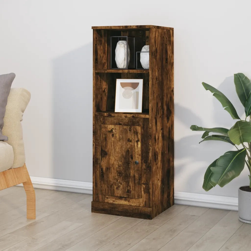 Credenza | Madia | Buffet da pranzo | Armadio da pranzo Rovere Fumo 36x35,5x103,5 cm in Legno Multistrato