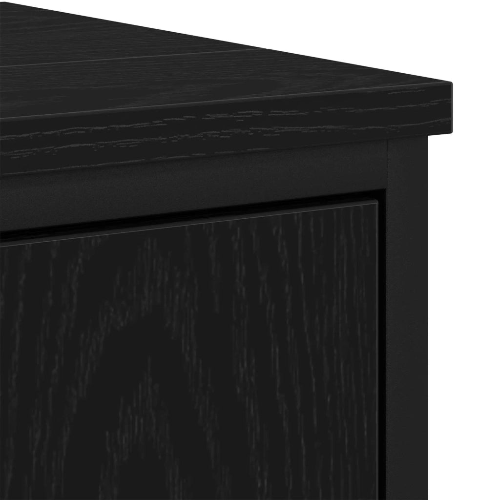 Set di mobili per il bagno 2 pcs Nero Legno multistrato 3334324