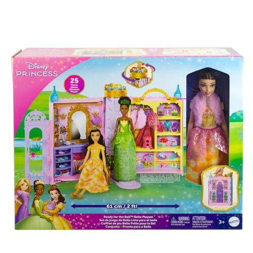 Castello Delle Principesse Disney Princess,Playset Belle pronta per il ballo,Mattel,Eta 3+