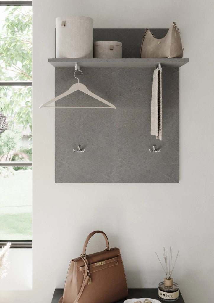 Dosolo, Mobile da Ingresso Installazione Sospesa, 63x27x78h cm Grigio Cemento