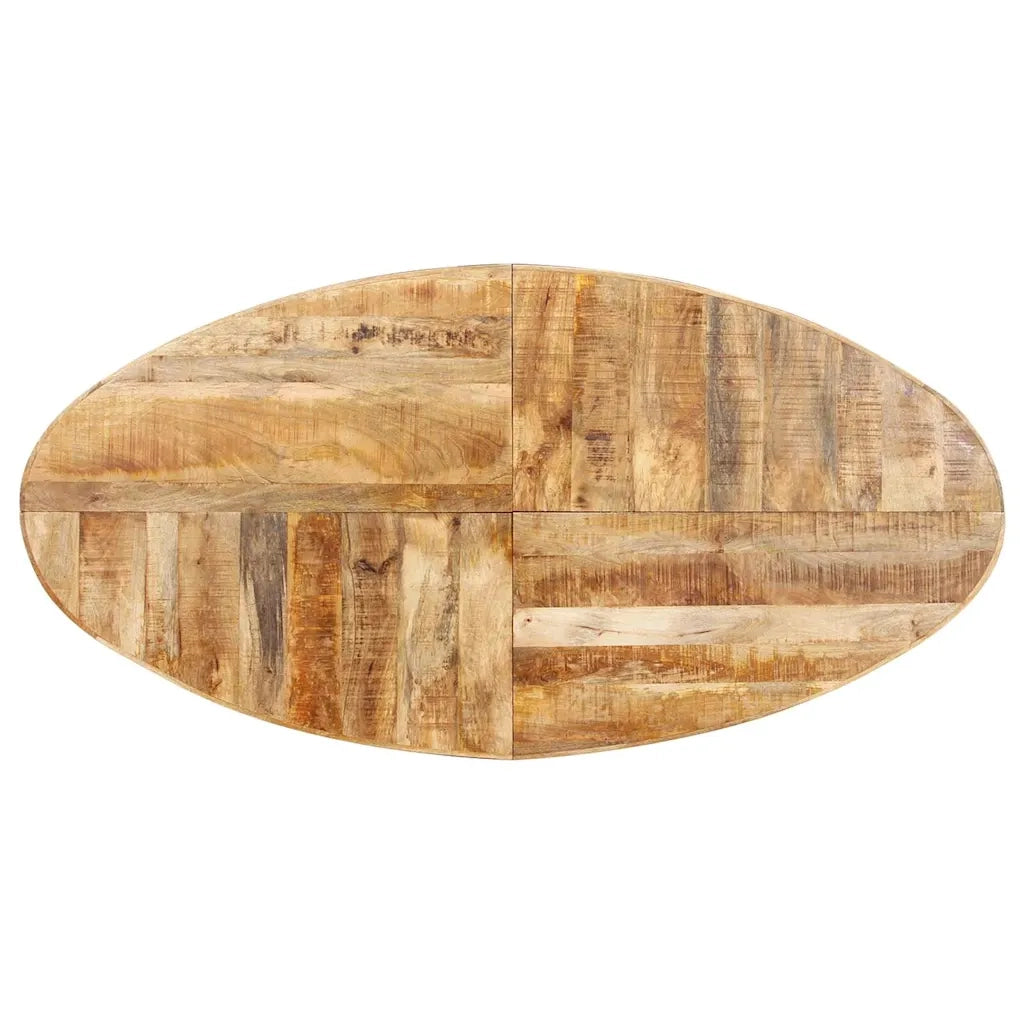 Tavolo da Pranzo Ovale 200x100x75cm in Massello di Mango Grezzo cod mxl 66519