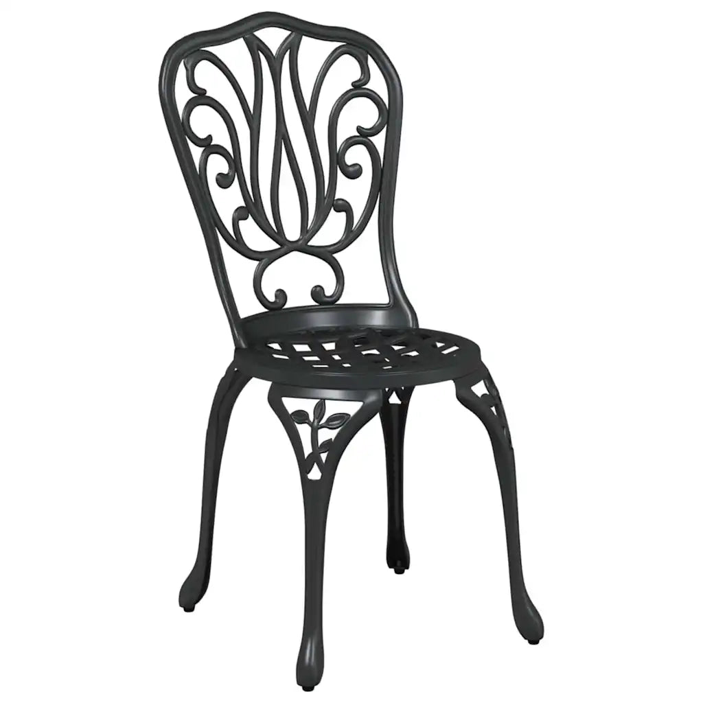 Set Bistro da Giardino 3 pcs Nero Alluminio 42002383