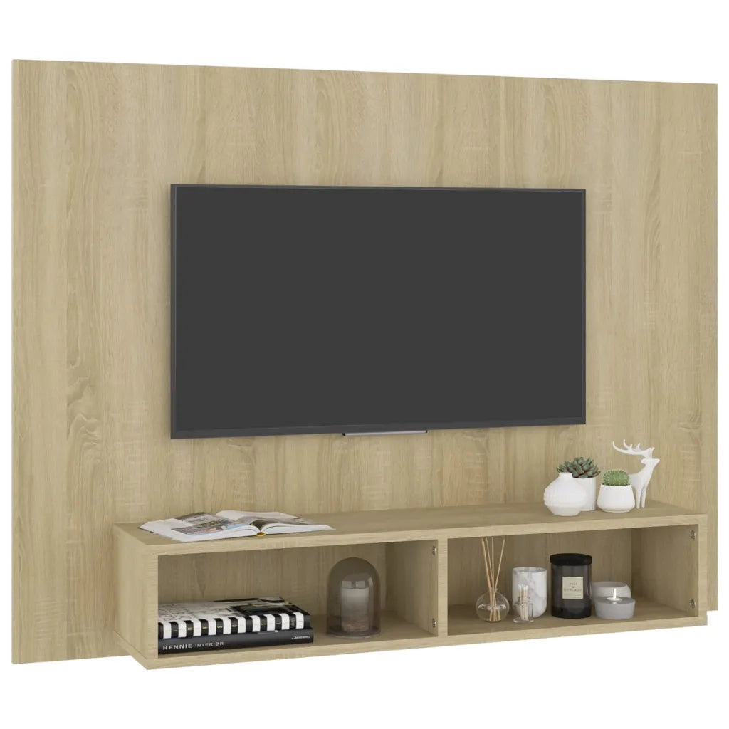 Mobile TV a Muro Rovere Sonoma 120x23,5x90 cm Legno Multistrato 808272